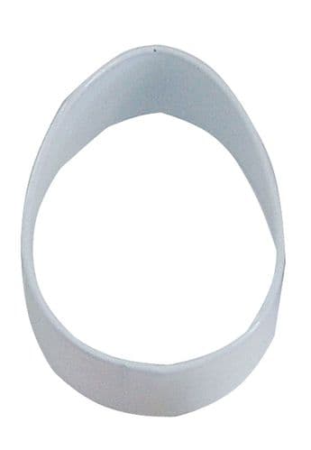 Oval Poly-Resin Coated Cookie Cutter White
