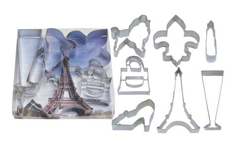 Parisienne Tin-Plated Cookie Cutter Set