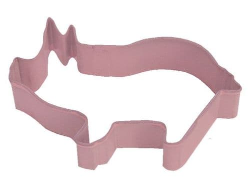 Pig Poly-Resin Coated Cookie Cutter Pink