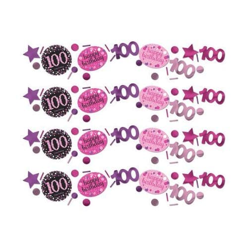Pink Celebration 100th Birthday Confetti 34g