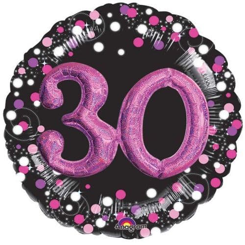 Pink Celebration 30th Foil Multi-Balloon 36"