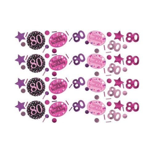 Pink Celebration 80th Confetti 34g