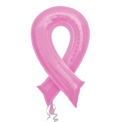 Pink Ribbon SuperShape Foil Balloon 20" x 36"