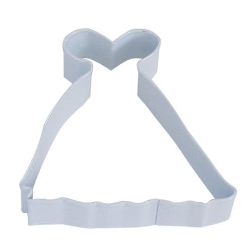 Princess Gown Poly-Resin Coated Cookie Cutter White