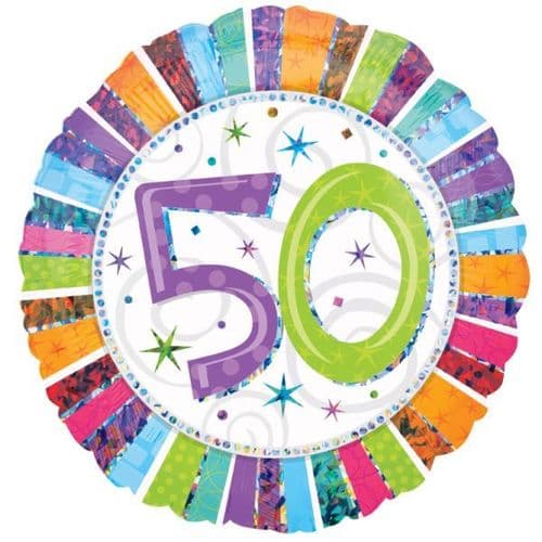 Radiant Birthday 50th Foil Balloon