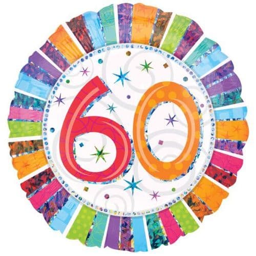 Radiant Birthday 60th Foil Balloon