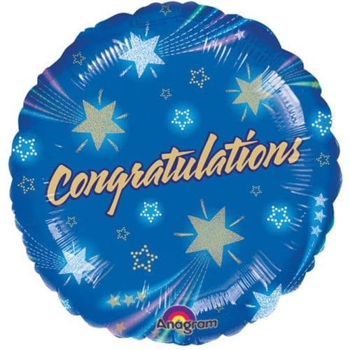 Shooting Stars Congrats Foil Balloon