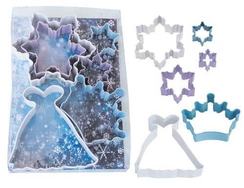 Snow Queen Poly-Resin Coated Cookie Cutter Set