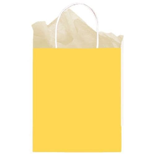 Sunshine Yellow Paper Gift Bags 25cm x 20cm x 10cm