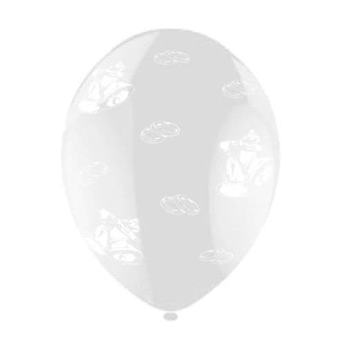 Wedding Printed Clear Latex Balloons 14" packet of 25