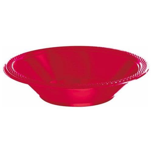 Apple Red Plastic Bowls 355ml  20 per pack.