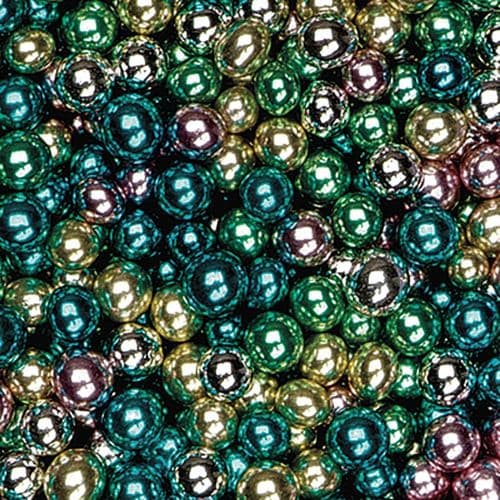 Assorted Colours Metallic Sugared Balls - 4mm - in box of 1kg