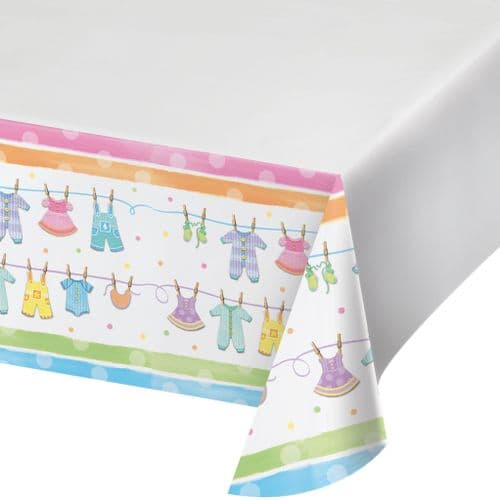 Baby Clothes 54" x 107" Plastic Tablecover