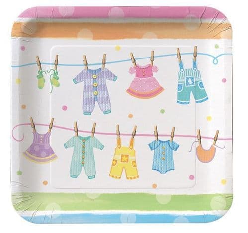Baby Clothes 8 x 9" Dinner Plates