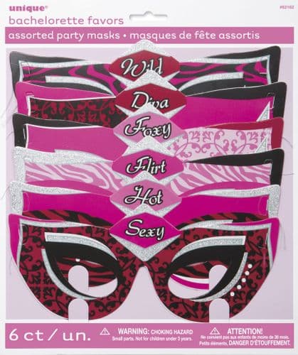 Bachelorette Party Masks-Assorted 6's