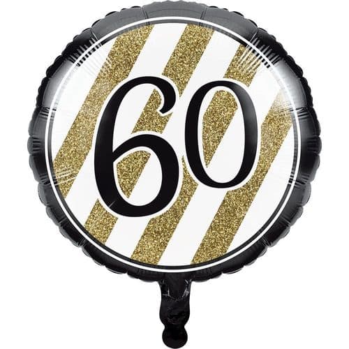Black and Gold 60 Foil Balloon