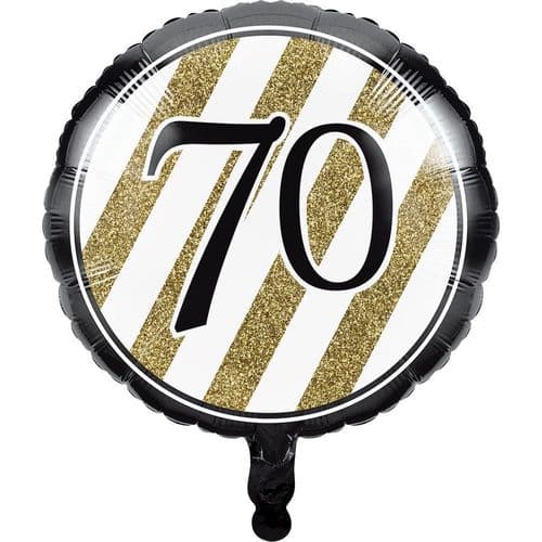 Black and Gold 70 Foil Balloon