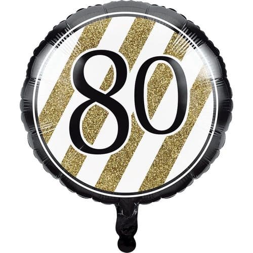 Black and Gold 80 Foil Balloon