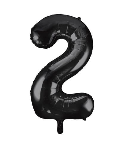 Black Number 2 Foil Balloon 34"