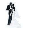 Black Resin 2D Bride & Groom Standing