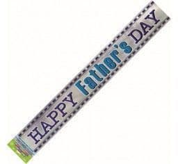 Blue Stripe Father's Day Foil Banner-12Ft