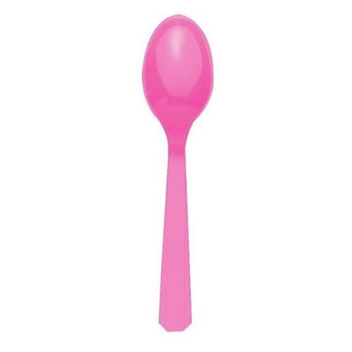 Bright Pink Spoons 20 per pack.