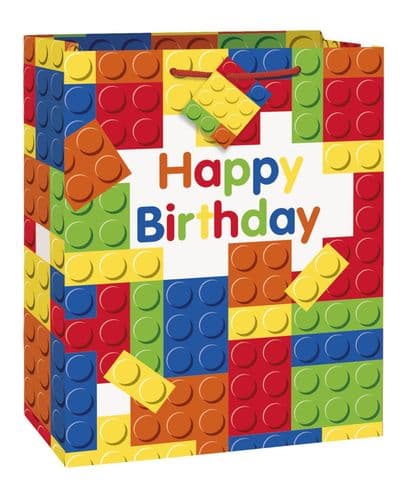 Building Blocks Happy Birthday Giftbag-Large
