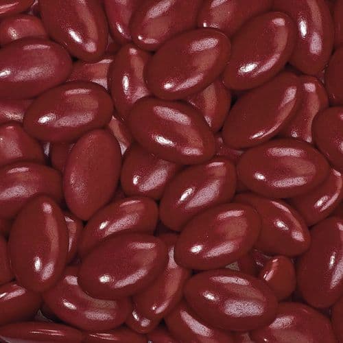 Burgundy Chocolate Dragees  (Almond Shape) - 30mm size approx - in box of 1kg