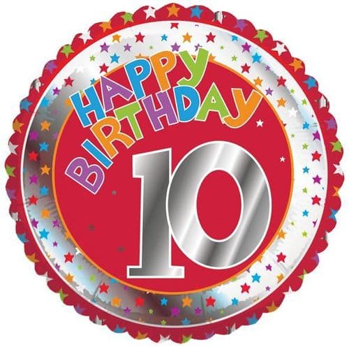 Children's Milestone Age 10 Foil Balloon