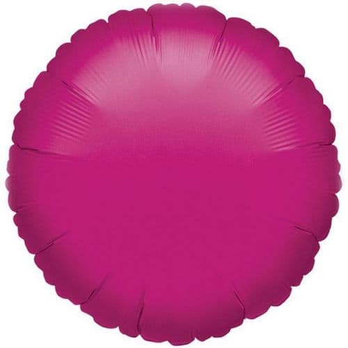 Circle Fuchsia Foil Balloon