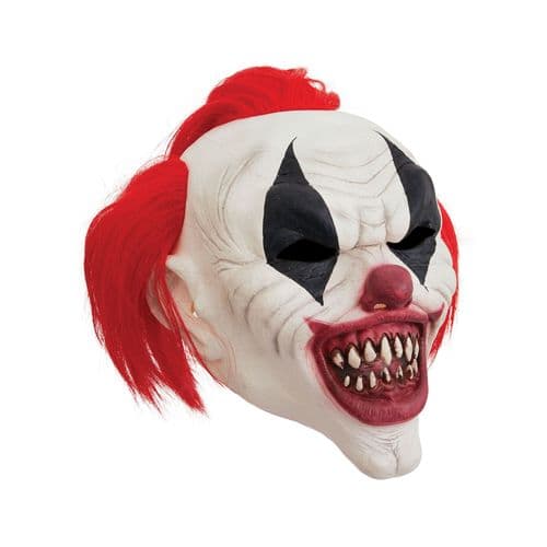 Clown Mask Crazy Red Hair