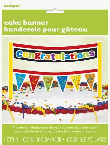 Congrats Confetti Cake Banner
