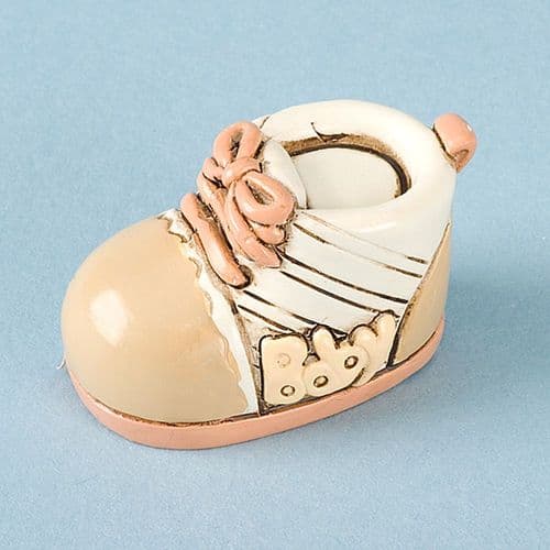 Cream Resin Baby Boot