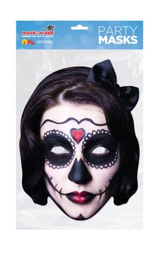 Day of the Dead Card Mask Spanish Lady