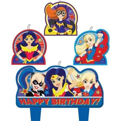 DC Super Hero Girls Candle Birthday Set 4's