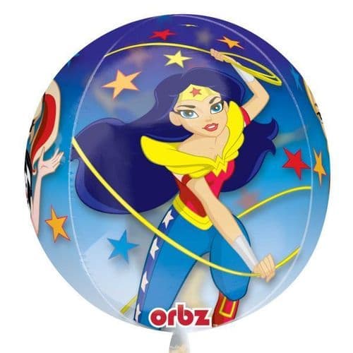 DC Super Hero Girls Orbz Clear Foil Balloons 15" x 16"