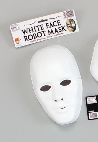 Deluxe Male Face Mask. White