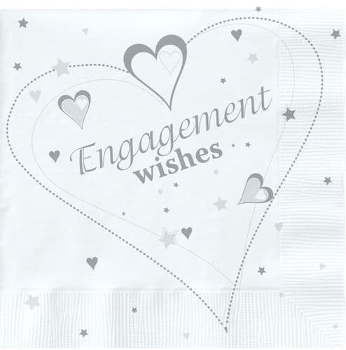 Engagement Wishes Lunch Napkins 2 ply 18's