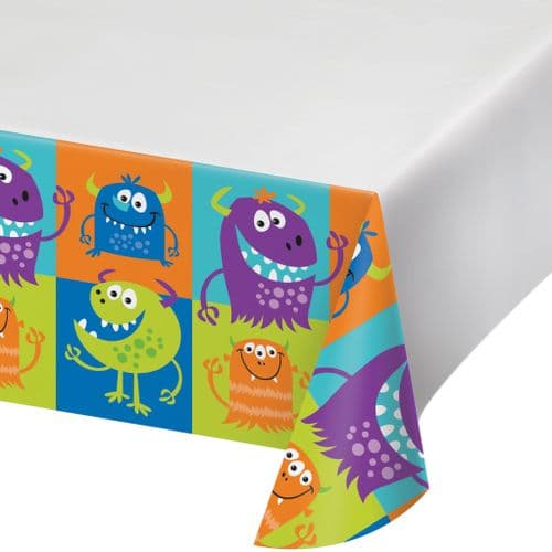 Fun Monsters Plastic Tablecover Border Print 122 x 224cm