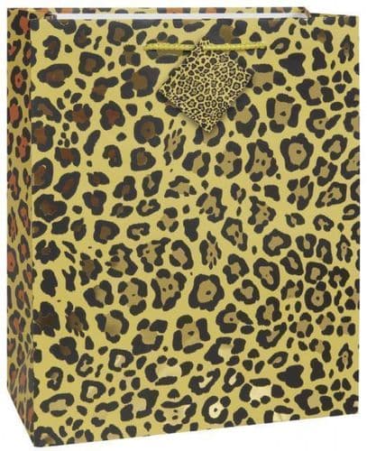 Gold Foil Leopard Giftbag-Medium