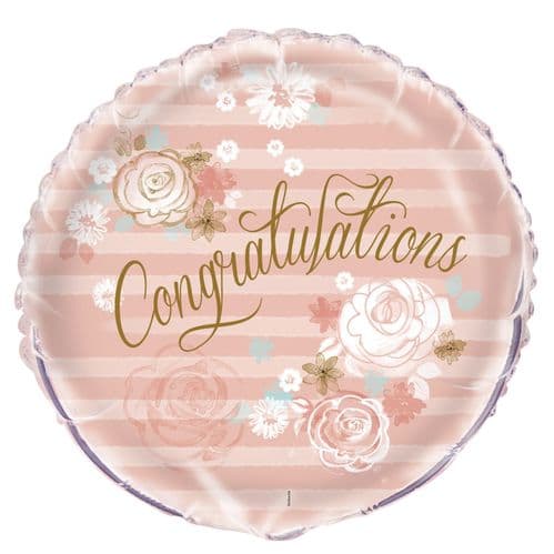 Gold/Pink Congrats Foil Balloon