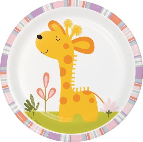 Happi Jungle Giraffe Baby Shower 8 x 7" Lunch Plates