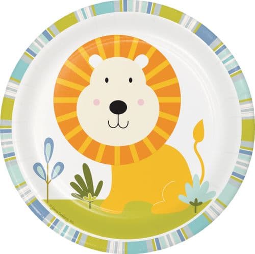 Happi Jungle Lion Baby Shower 8 x 7" Lunch Plates
