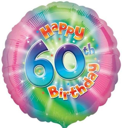 Happy 60th Birthday Circle Foil Balloon