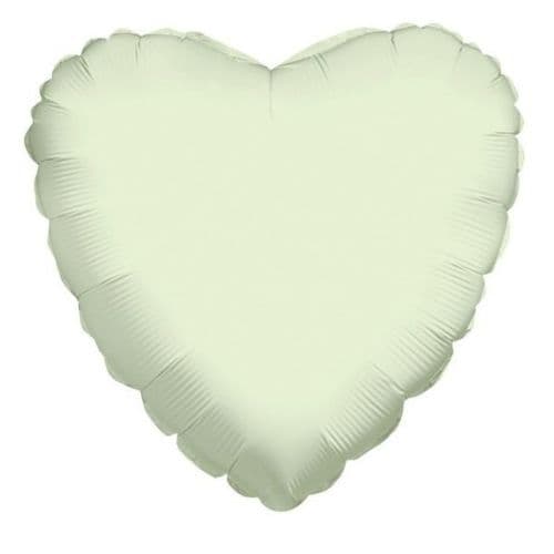 Heart White Foil Balloon