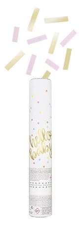 Hello Baby Gold Baby Shower Confetti Cannon Pink & Gold
