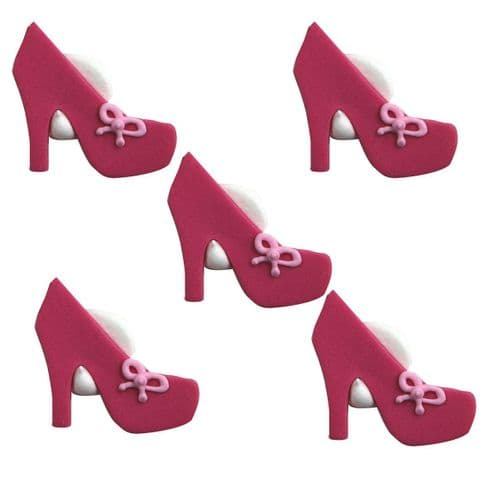 High Heel Shoe Sugarcraft Toppers Pink