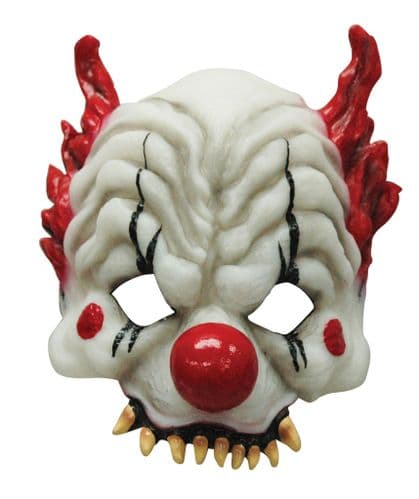 Horror Clown Half Face Mask GID