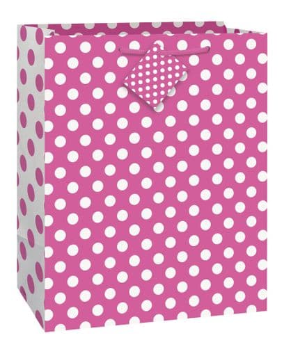 Hot Pink Dots Giftbag-Medium