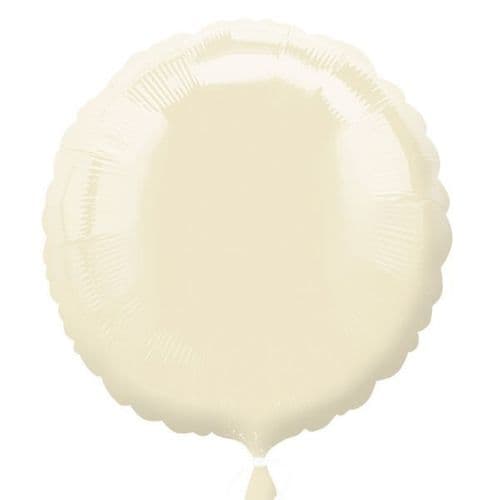 Iridescent Pearl Ivory Circle Foil Balloon